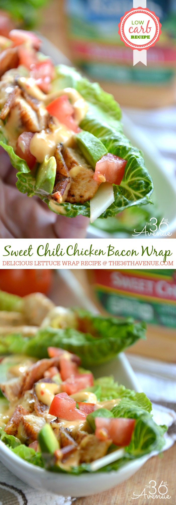 Recipes - Sweet Chili Chicken and Bacon Lettuce Wrap at the36thavenue.com ...Pin it now and make it later!