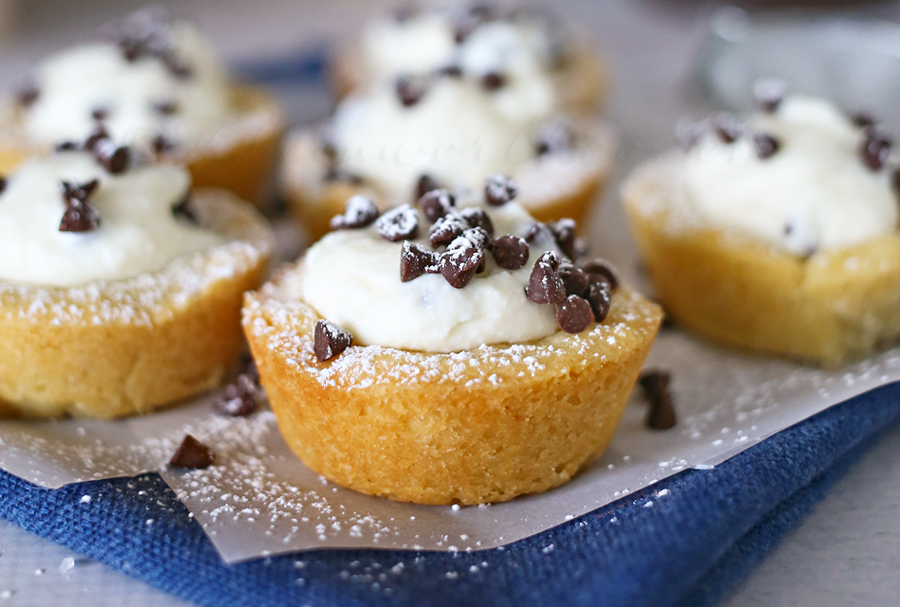 Cannoli Sugar Cookie Cup Recipe... Pin it now and make them later!