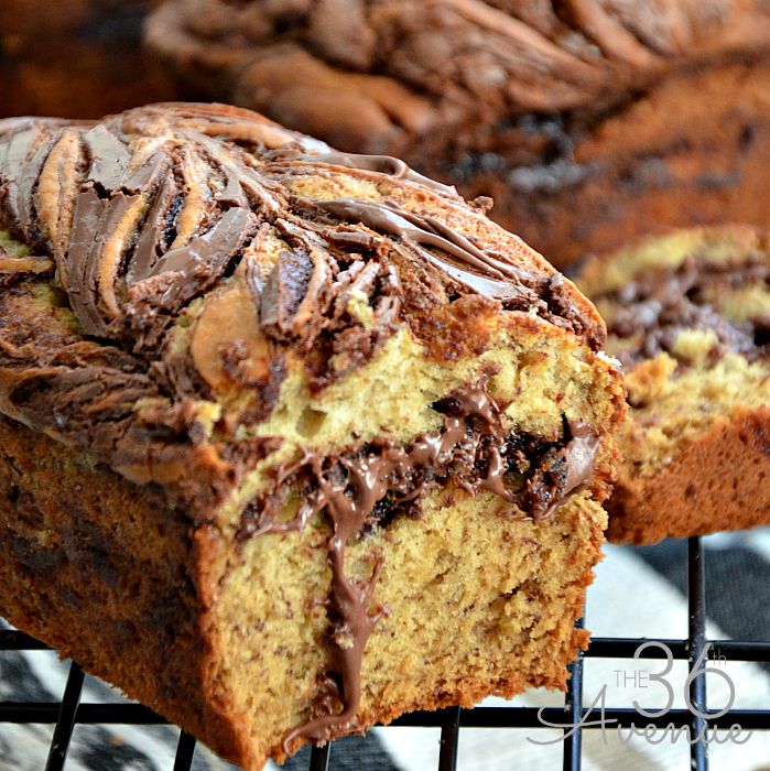 Recipe - Nutella Banana Bread at the36thavenue.com PIN IT NOW AND MAKE IT LATER! 