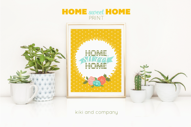 Printables - Home Sweet Home Print from Kiki and Company. LOVE!