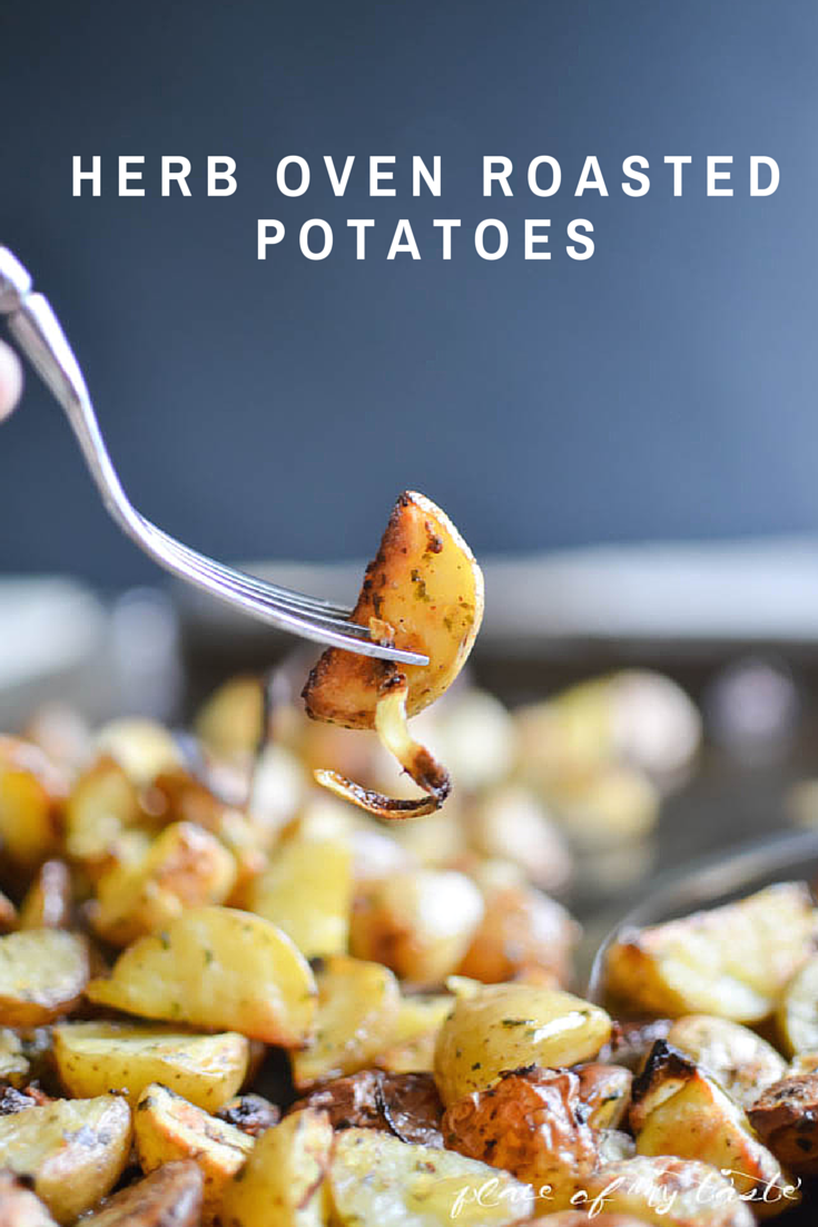 Recipes -  Herb Oven Roasted Potatoes by placeofmytaste.com 