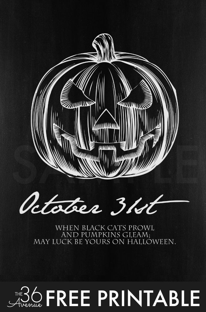 Halloween - Halloween Free Printable Set by the36thavenue.com - Halloween Quotes
