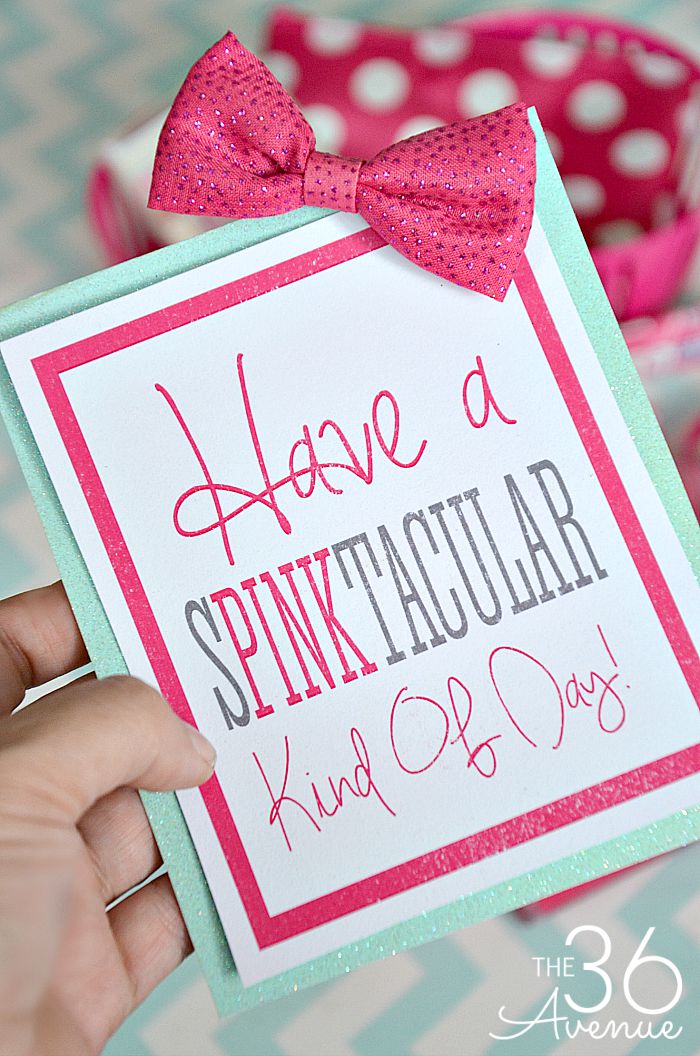 DIY Handmade PINK Gift Idea and Free Printable at the36thavenue.com 