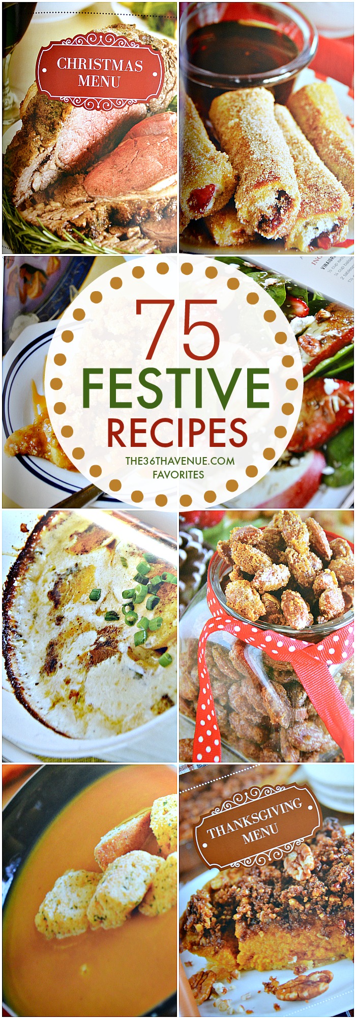 75 Festive Delicious Holiday Recipes that your entire family will love. Easy meal ideas from Halloween to Christmas!