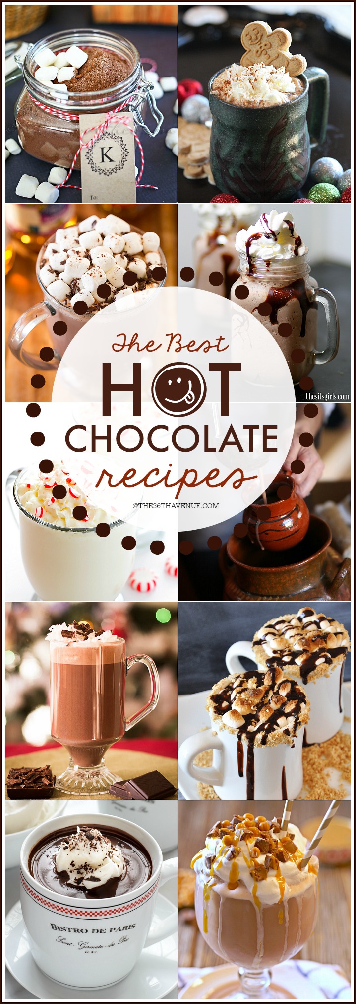 THE BEST HOT CHOCOLATE RECIPES- It's the season for Hot Chocolate and here you'll find the best Hot Chocolate Recipes. We have everything in this delicious menu: White Hot Chocolate, Frozen Hot Chocolate, Mexican Hot Chocolate, Slow Cooker Hot Chocolate, we even have Eggnog Hot Chocolate! These 20 Homemade Hot Chocolate Recipes for sure will bring warmth into your home in those chilly cold days! Ready to see them all? PIN IT NOW and make them later!