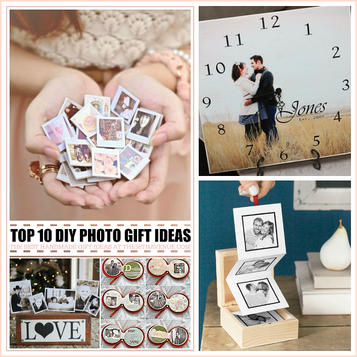 Top 10 Handmade Gifts using photos - These gifts ideas are perfect for Christmas gifts, birthday presents, Mother's Day Gifts and Anniversary Gifts... These handmade gift ideas are super easy to make, adorable, and affordable... MUST RE-PIN!