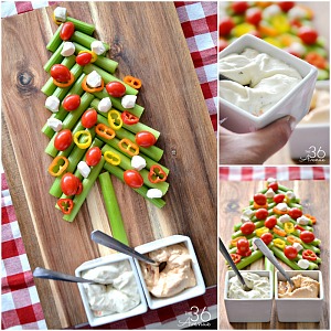Christmas Recipes- Veggie Christmas Tree Appetizer... A healthy appetizer for the holidays! Pin it NOW and make it later!