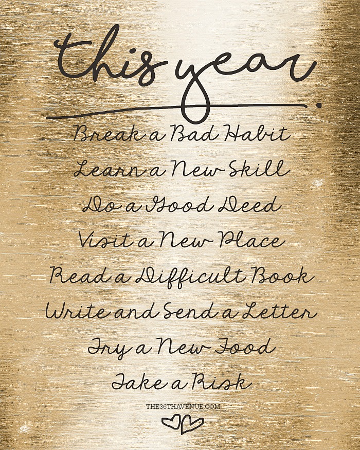 New Years Resolution Printable... PINT IT NOW AND PRINT IT LATER! 