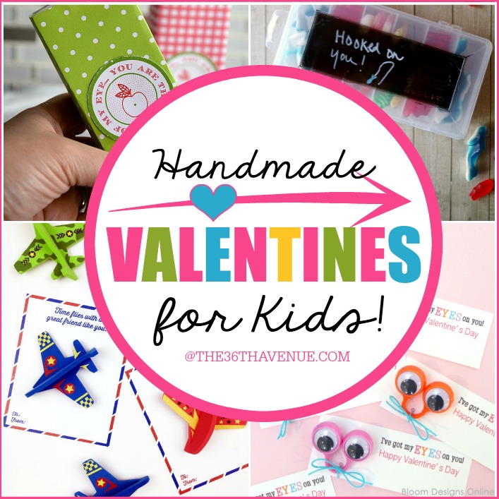 Handmade Valentines for Kids - Over 30 Adorable handmade gift ideas for Valentines Day. These are perfect for class parties and many of them are candy free valentines. I love all the printables! 