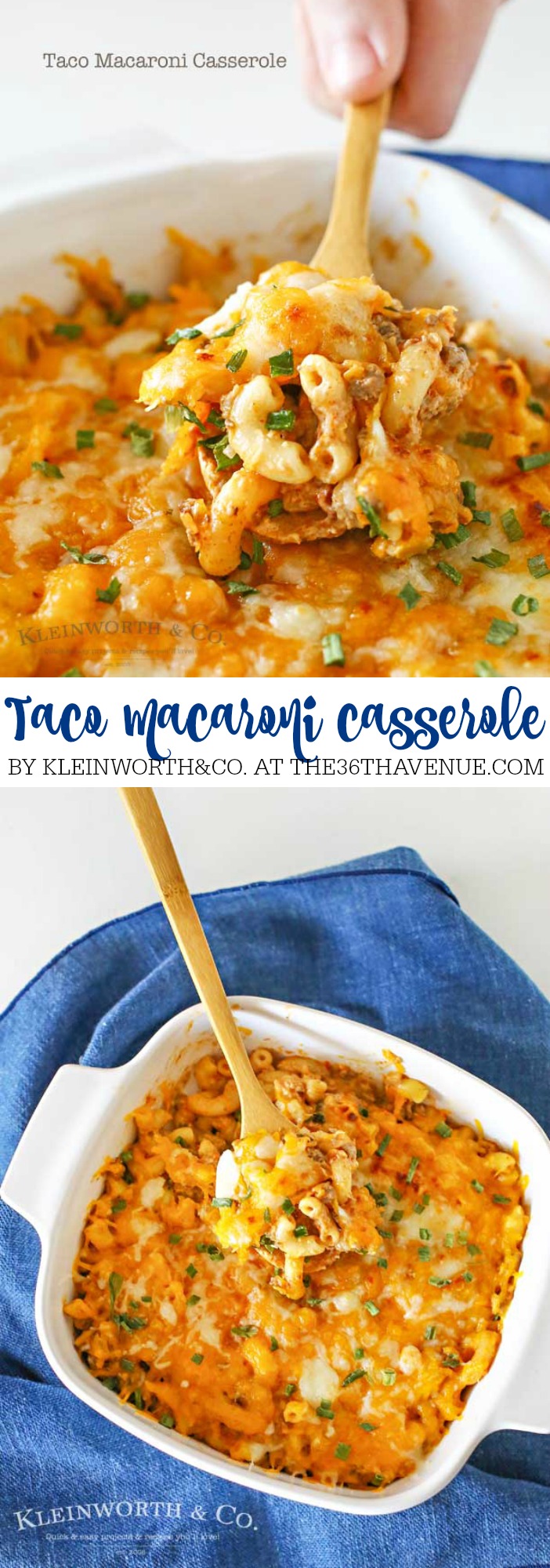 Denna Taco Macaroni Casserole har alla smaker av din favorit taco, nötkött, kryddor... Åh mitt ord, det är läckert! PIN-knappen nu och baka den senare!