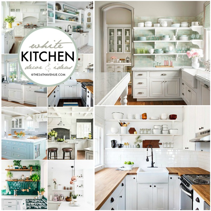 White Kitchen Decor Ideas - Gorgeous white kitchen makeovers and great tips and ideas of how to decorate a kitchen!