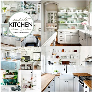 White Kitchen Decor Ideas - Gorgeous white kitchen makeovers and great tips and ideas of how to decorate a kitchen!