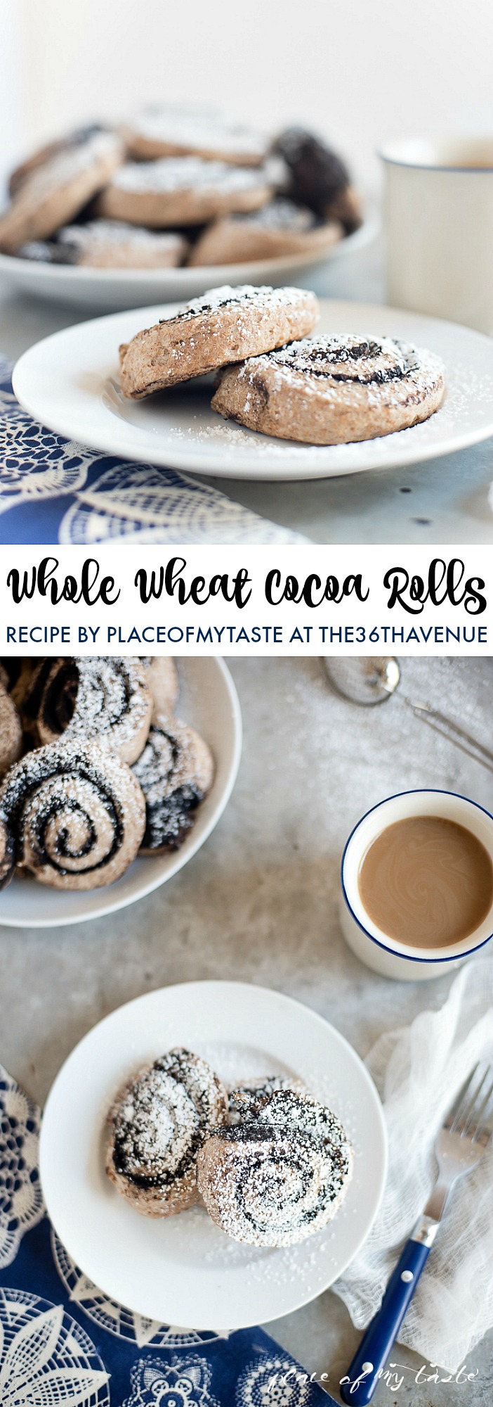Whole Wheat Cocoa Rolls - This recipe tastes delicious! It's perfect for breakfast, dessert, snack or for anytime when you are craving a treat. You can make it with whole flour or regular kind! Super yummy!