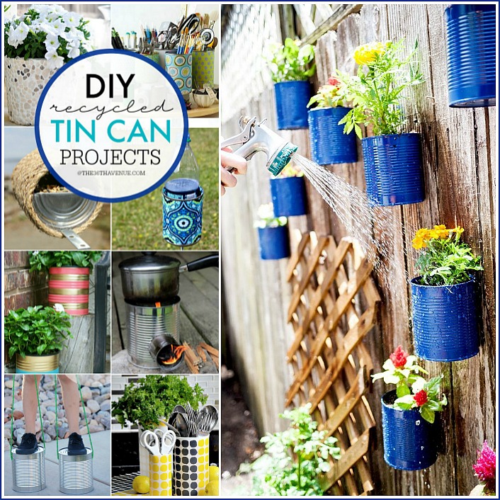 DIY Recycled Tin Can Projects - These tin can crafts,  organization, and home decor ideas are brilliant and easy to make! PIN IT NOW and make them later!