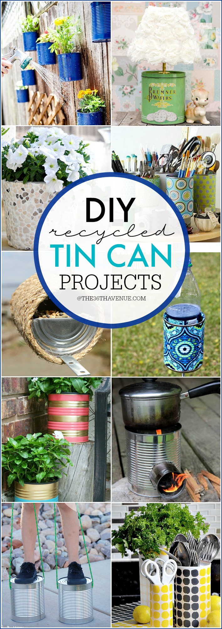 DIY Recycled Tin Can Projects - These tin can crafts,  organization, and home decor ideas are brilliant and easy to make! PIN IT NOW and make them later!