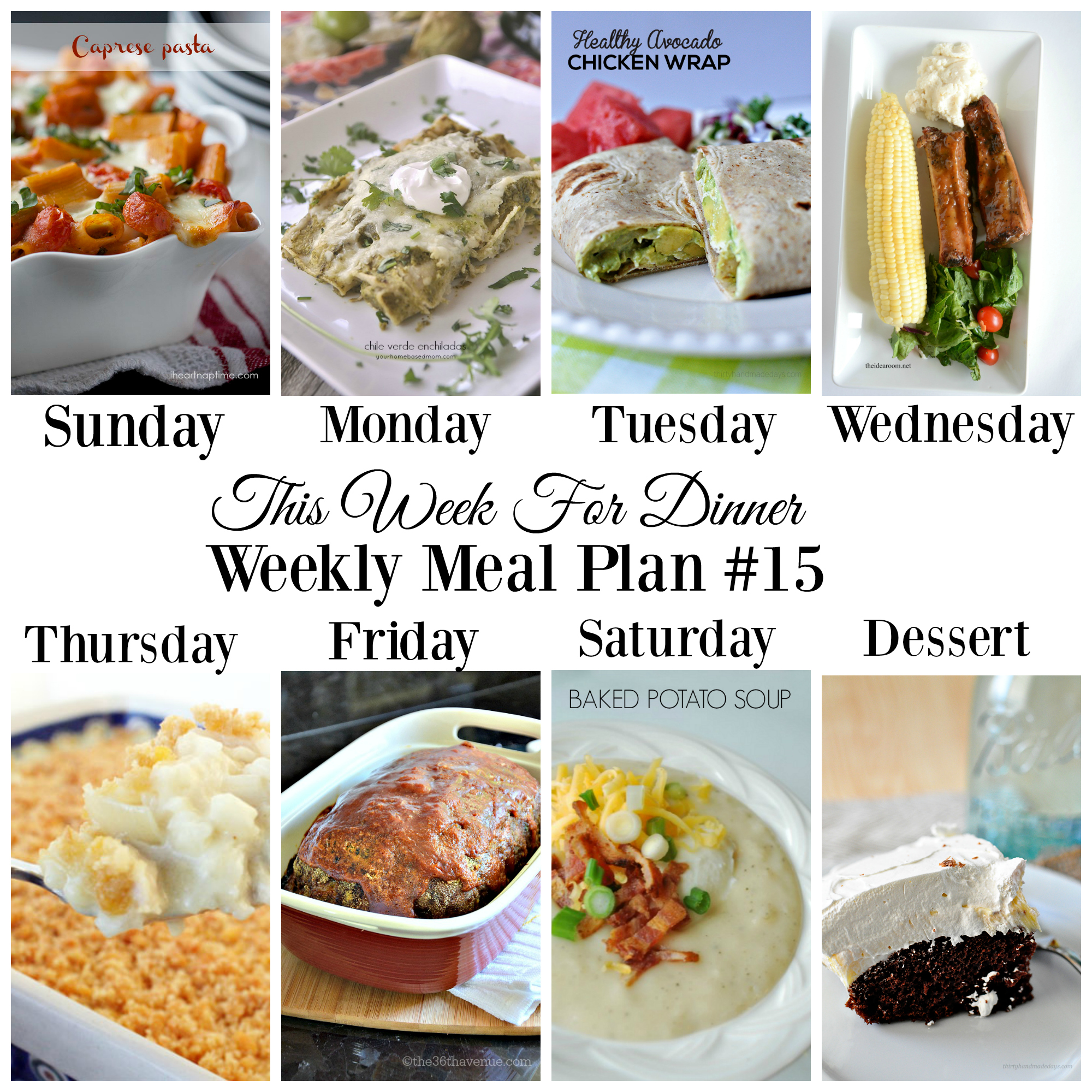 Weekly Meal Plan - Recipes for the week at the36thavenue.com