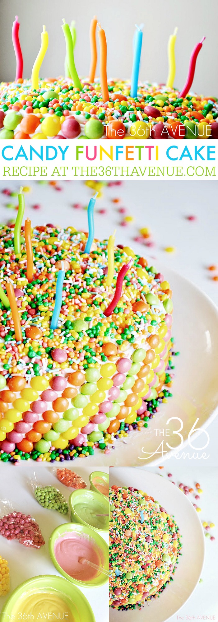 Cake Recipe - This Candy Funfetti Cake Recipe is super fun for birthday parties! Fun to make, fun to eat, and fun to share. Kids love this cake.