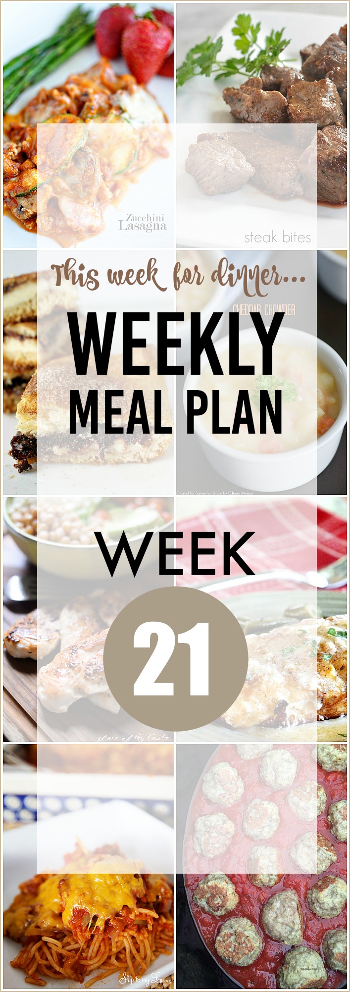 WEEKLY MEAL PLAN - Delicious recipes for the entire week!