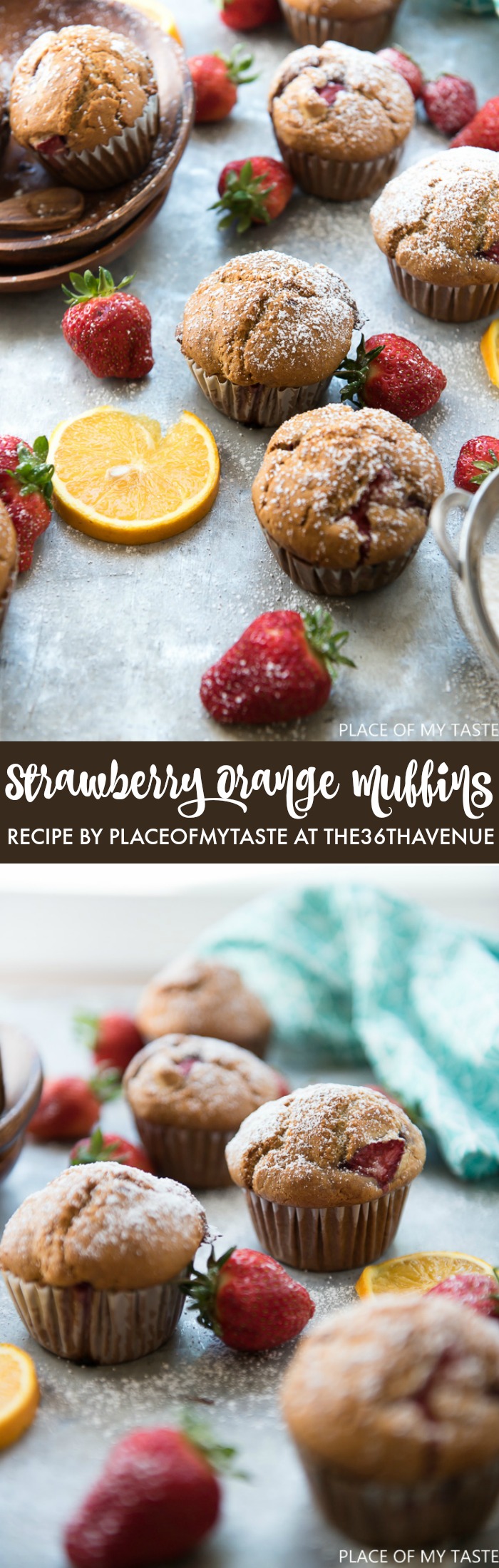 Strawberry Orange Muffins the36thavenue.com