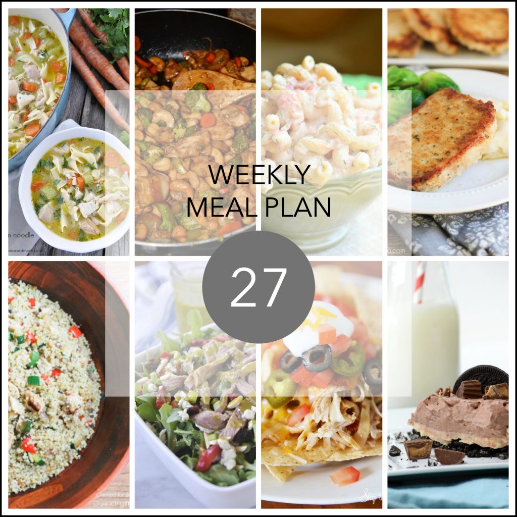 Weekly Meal Plan – Week 27