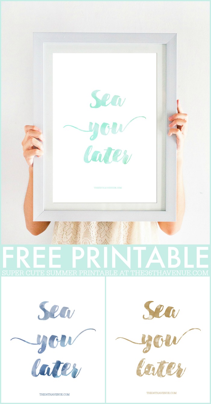 Printable - Super cute Summer Free Printable. Pin it now and print it later!