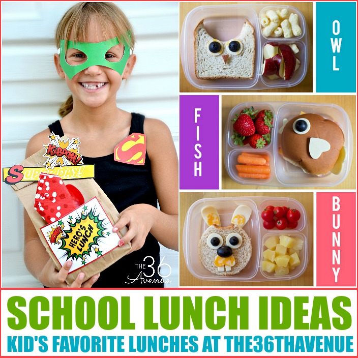 School Lunch Ideas - Back to School Kid's favorite lunches. This list is the best. Pin it now and make them later.