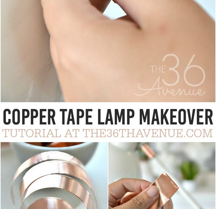 Lamp Makeover with Copper Tape