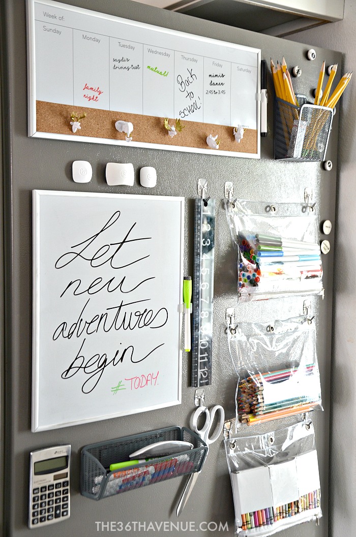 Organization Homework Station. What a great way to keep school supplies organized and handy. Pin it now and make it later!