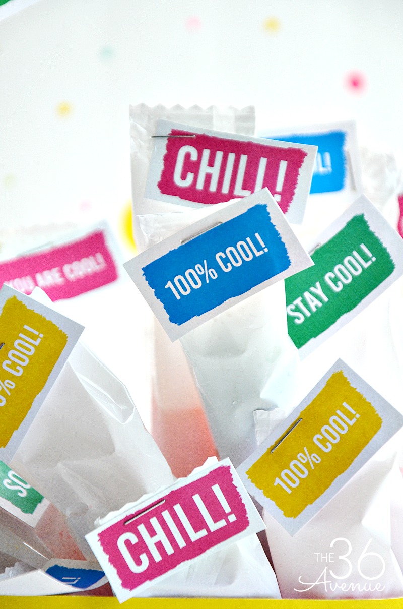 Turn a popsicle box into a refreshing Chill Out Station with these fun printables. Such a cool idea for pool and birthday parties. #OriginalPopsicle
