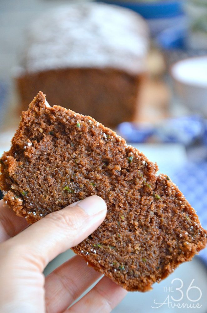Zucchini Bread just got better with a bit of cocoa! The first time I tried this easy bread recipe I was surprised by how much my family loved this bread that has the yummy texture of a pound cake.