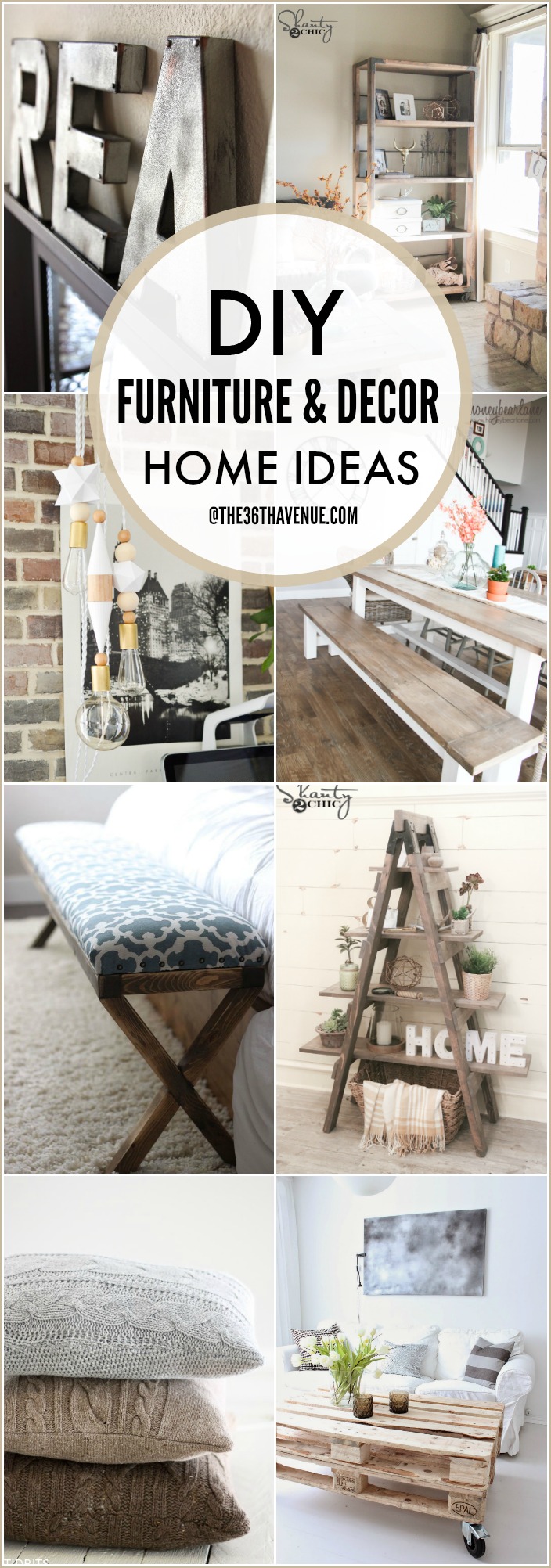 DIY Furniture Tutorials and Home Decor Ideas. Beautiful ways to make any house a home.