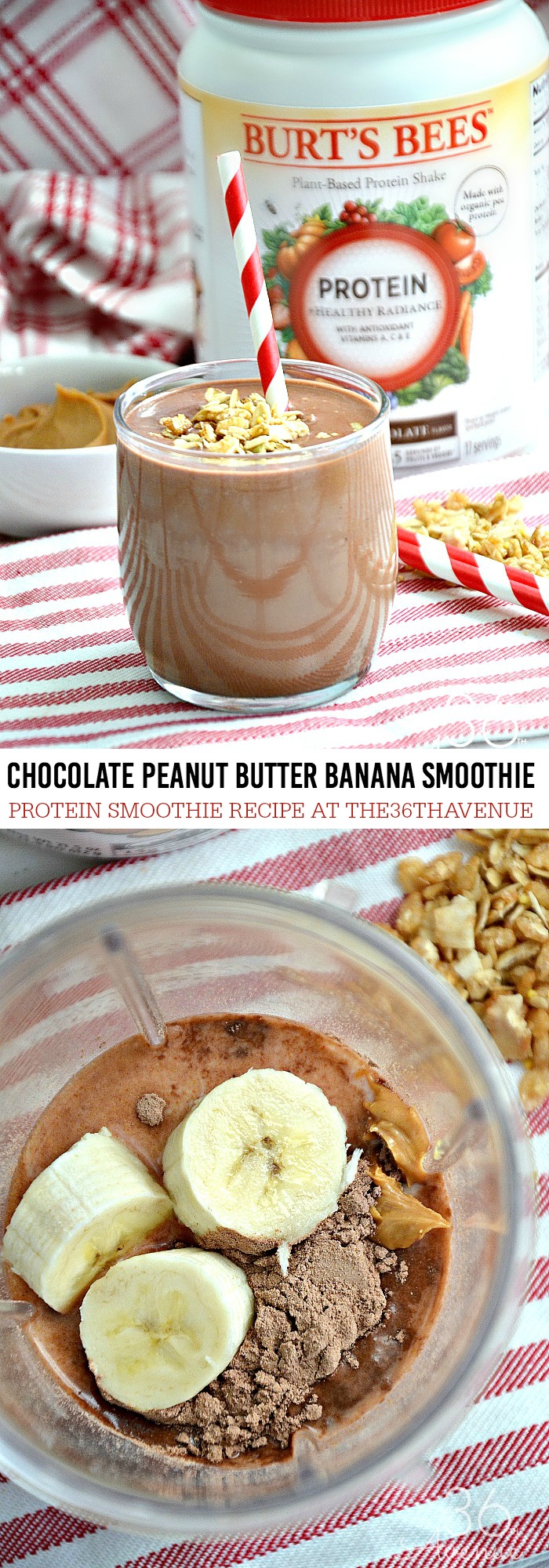Chocolate Peanut Butter Protein Smoothie Recipe 