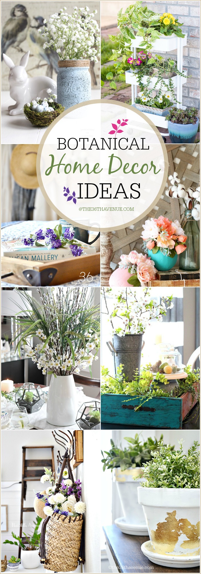 DIY Home Spring Decor ideas inspired by nature. See how you can decorate any room of your home using flowers and plants. 