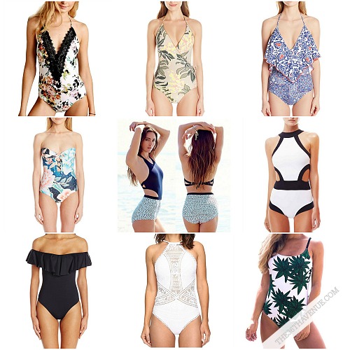 Swimsuits -Tankinis - Bandinis. Loving these trendy  swimsuits and beautifully designed swimwear with modern lines and awesome prints.