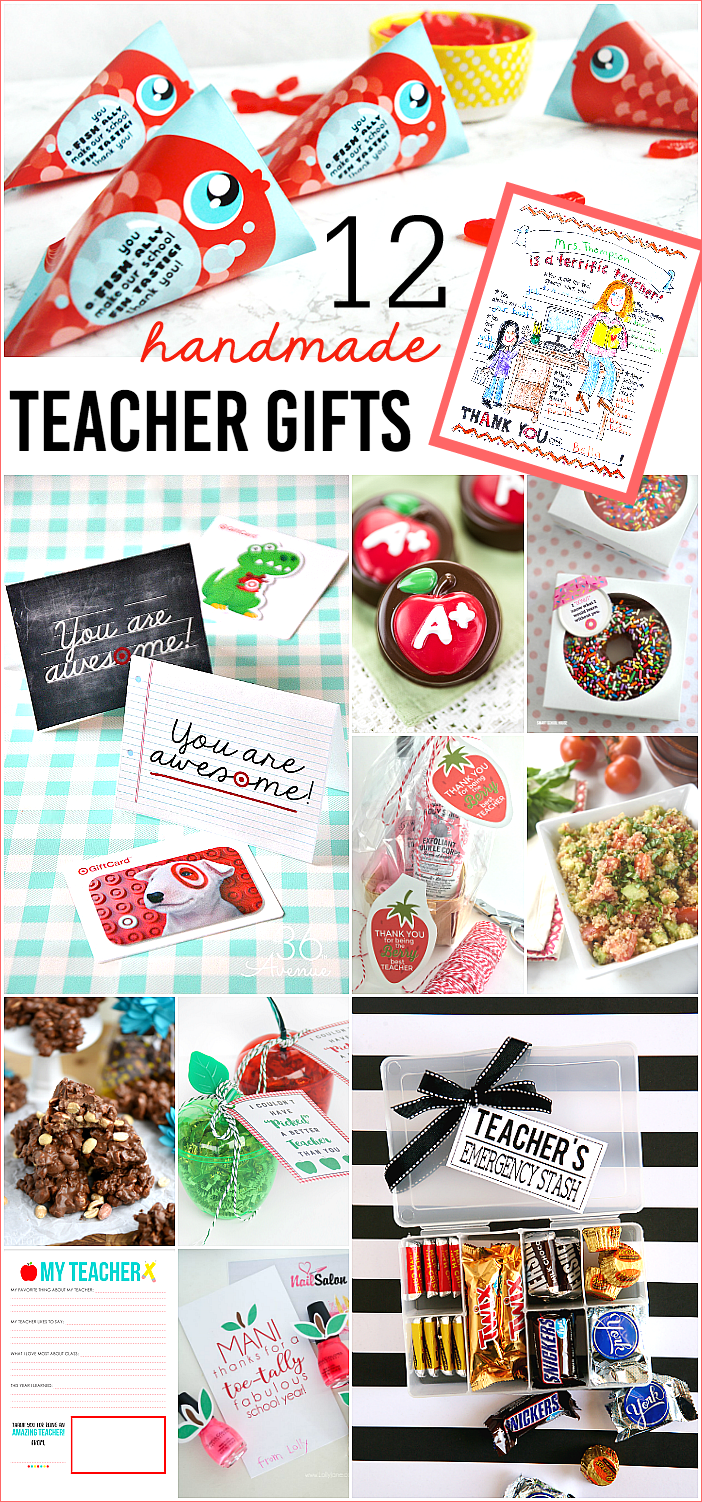 Handmade Teacher Gift Ideas that are perfect for Teacher Appreciation Week. 