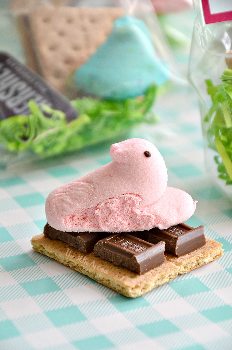 These Easter S'mores are adorable and they make the cutest classroom treat for Easter Week. 