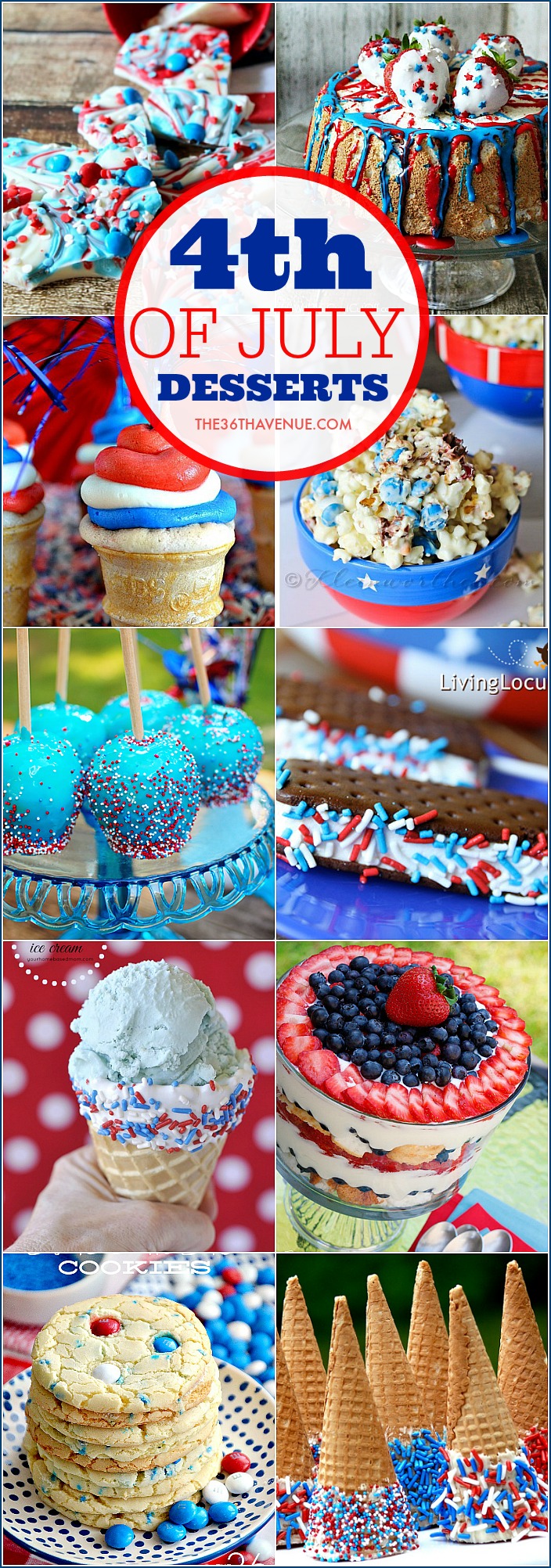 Fourth of July Desserts. These red, white, and blue festive Patriotic Recipes are perfect to celebrate Independence Day.