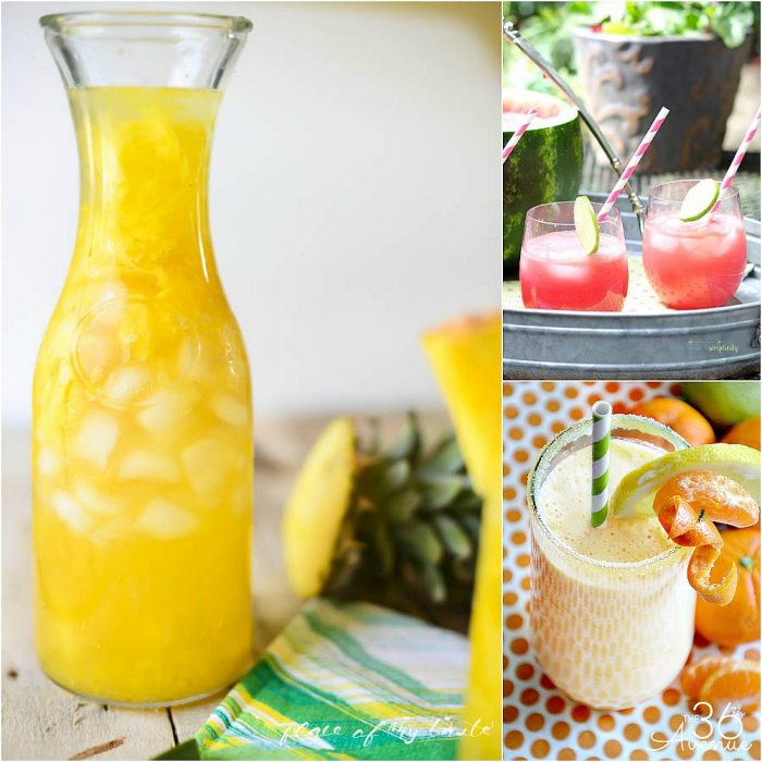 These Fruity Drink Recipes are packed with fresh delicious fruits. These are the perfect drinks to serve on a hot summer day.