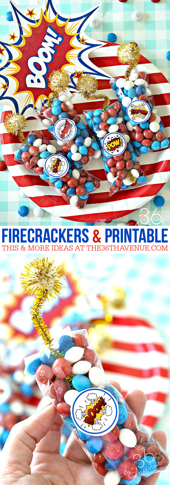Fourth Of July Firecrackers and Printable at the36thavenue.com 