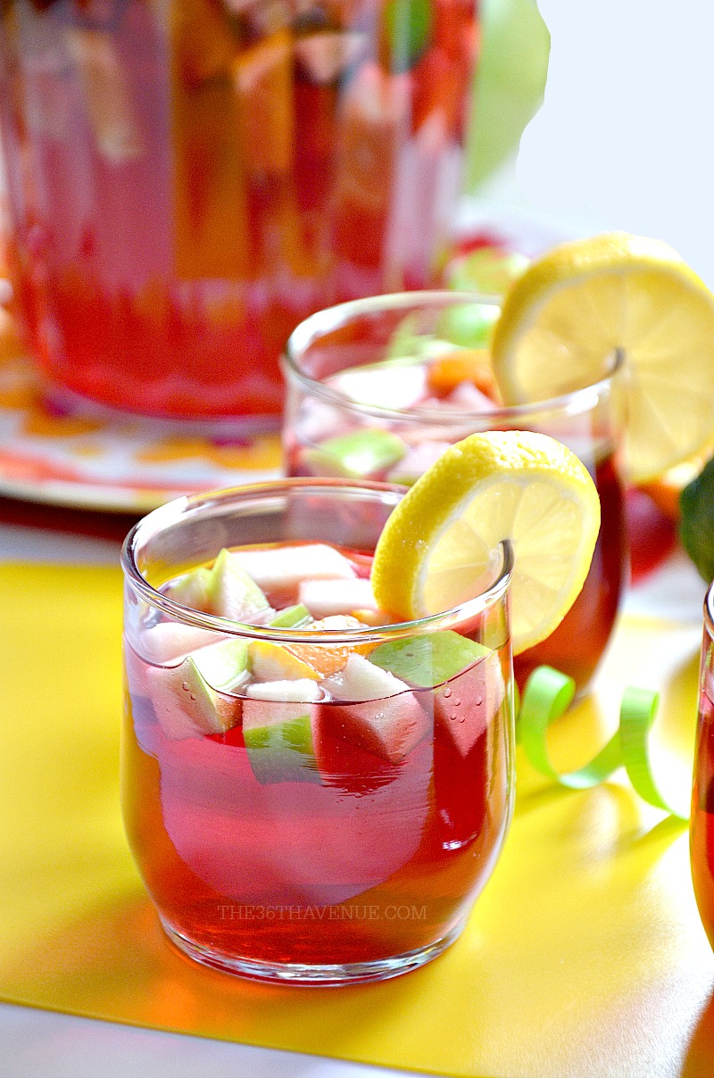 This Sangria Recipe is perfect for the entire family. Easy and delicious summer drink recipe.